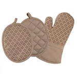 Sticky Toffee Oven Mitt And Pot Holders Cotton Set 3 Silicone Non-slip. Fixed Price $14.36.