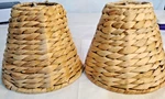 Aspen Creative 51004 Empire Clip On Chandelier Water Hyacinth Lamp Shade, 3" Top. Fixed Price $34.99.