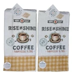 Set 2 Rise And Shine Coffee Terry Kitchen Towels By Kay Dee Designs. Fixed Price $18.95.