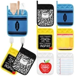 6 Pcs Teacher Appreciation Pot Holders Heat Resistant Oven Mitt Funny Gifts. Fixed Price $25.28.