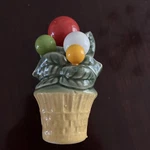Vtg Wall Pocket Measuring Spoons Holder Flower Pot Usa Mid Century Chip Top. Fixed Price $15.99.