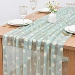 3 Pack 10FT Daisy Tulle Table Runner 120 Inch Seasonal Flower Sheer Gauze Dai.... Fixed Price $23.61.