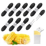 Augsun 18PCS/9PAIRS Black Corn Holders, Stainless Steel Cob. Fixed Price $15.60.