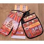 J. Brinley La Patisserie Deli Christmas Oven Mitt Trivet Wine Bag 4 Pc Set Nwot. Fixed Price $8.79.