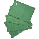 Sur Table Cotton Quilted Matelasse Set 4 Olive Green. Fixed Price $14.00.