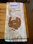 Martha Stewart 2-PC Cotton Butcher Block Kitchen Towel Set Thanksgiving (new). Fixed Price $12.50.