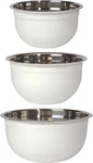 Now Designs Matte Coated Steel Mixing Bowls, White, 3 1.5QT, Set Of. Fixed Price $55.54.