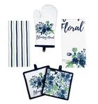 Pot Holders, Oven Mitt And Kitchen Towel 5-PIECE Cotton Set Perfect F.... Fixed Price $29.32.