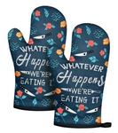 Funny Oven Mitt Heat Resistant For Women - 2 Pack Cute Novelty Cool Blue. Fixed Price $21.35.
