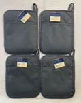 Lot Of 4 Home Collection Gray Neoprene Pot Holders Mitts Nwt. Fixed Price $12.98.