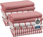 Lane Linen Kitchen Towels Set Of 12-100% Cotton, 18''X28" Pack, 06: Red. Fixed Price $38.99.