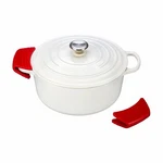 Creuset Silicone Handle Grips Of Two Red Cherry Cherise New In Box!!. Fixed Price $19.00.