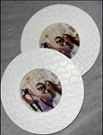 Picture Frames X4 White Zigzag Design Round/circle Hang Stand Photo 2. Fixed Price $11.00.