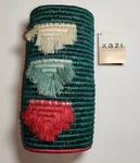 Kazi Rwanda Hand Woven Sisal Vase Wine Bottle Holder Tassel Boho Fair Trade 8". Fixed Price $18.99.