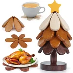 Hinpote Wooden Trivets For Hot Dishes, Tree Christmas Coaster. Fixed Price $31.26.