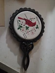 Mid-state Cast Iron Ceramic Round Trivet Bird Kitchen Theme Virginia. Fixed Price $9.15.