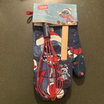 Disney Lilo Stitch Baking Set 3 Piece Kitchen Oven Mitt Spatula Whisk Blue Big. Fixed Price $11.95.