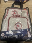 Boston Red Sox Mcarthur Bbq Tailgate Kit Apron Oven Mitt Pot Holder New Fun Gift. Fixed Price $20.00.