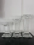 Shannon Crystal Candle Holder Metropolitan Irish Set Of 3 5.5 7 & 9 Damage. Fixed Price $49.00.
