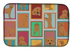 Lots Of Red Fox Labrador Retriever Dish Drying Mat Absorbent. Fixed Price $28.49.
