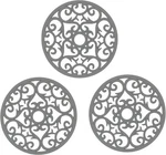 Makerstep Silicone Mat 3 Set In Heart Design Trivets. Hot Pan Gray. Fixed Price $14.52.
