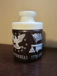 Vintage 1976 Glass Mustard Jar W/ Lid Bicentennial Commemorative Item Fun!. Fixed Price $6.49.