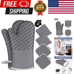 6 Pcs Oven Mitts And Pot Holders, 500 Heat Resistant With Kitchen.... Fixed Price $35.99.