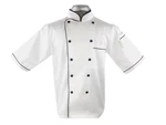Uscarmen Unisex Classic Short Sleeve Chef Coat Jacket 0190328 White Black. Fixed Price $8.99.
