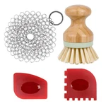 Trumoter Cast Iron Cleaner Kit, Pot Cleaning Brushes, Stainless Steel Chainma.... Fixed Price $14.09.