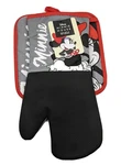 Disney Minnie Mouse Oven Mitt & Pot Holder Set Dark Gray Red Black New. Fixed Price $19.99.