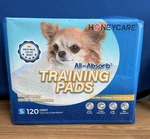 Honey Care All-absorb Small 17.5" X 23.5" 120 Count Dog And Puppy Training Pads. Fixed Price $26.27.