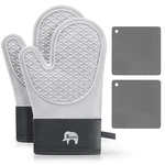 Oven Mitts And Pot Holders Sets For Kitchen, 2 Pack Extra Long Heat Resistant.... Fixed Price $23.81.