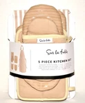 Sur La Table 5 Piece Kitchen Set - Apron, Oven Mitt, Potholder, 2 Mini Mitts. Fixed Price $19.95.