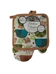 New 2 Piece Kitchen Classic Potholder And Oven Mitt Set Cotton Polyester #d. Fixed Price $8.99.