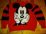 Mickey Mouse Vintage Disney Big Head White Gloves Sweater Size Med. Fixed Price $45.00.