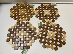 4 Bamboo Hot Pad Wood Trivet Mat Pot Pan Holder Heat Resistant Coaster X8. Fixed Price $34.00.