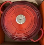 Creuset Enameled Cast Iron Signature Round Dutch Oven, 5.5 Qt Marseille New. Fixed Price $180.00.