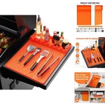 Silicone Griddle Tool Mat Heat Resistant Spatula Rest Drip Pad Side Shelf Orange. Fixed Price $16.95.