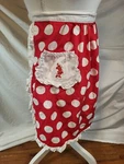 Walt World Disneyland Resort Apron Minnie Mouse Red Polka Dot Ruffle. Fixed Price $5.80.