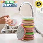 5PCS Double Sided Sponge Scouring Pads Dish Pan Pot Washing Clean Kitchen Tool. Fixed Price $7.99.