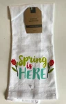 New Mabelle Home Collection "spring Is Here" Kitchen Towel 15 X 25. Fixed Price $6.45.
