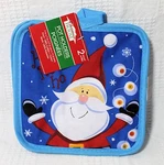 Pair Of Blue Santa Claus Pot Holders. Fixed Price $14.99.