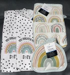 Mainstay You Brighten My Day Kitchen Towels, Oven Mitt, Pot Holder Rainbow New. Fixed Price $10.00.