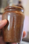 Antique, 3 1/2'', Stone Glazed, Cream Pot, Item #a - 5606. Fixed Price $39.99.