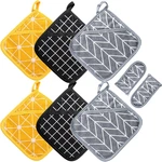 Heat Resistant Hot PADS-6 Kitchen Set With 2 Pan Hand. Fixed Price $15.77.
