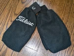 Set 2 Titleist Vintage Fleece Golf Club Head Covers Black Soft Simple Gloves. Fixed Price $26.84.