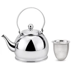 1QT Haus Roland Stainless Steel Kettle W/ Strainer Infuser Silver. Fixed Price $26.95.