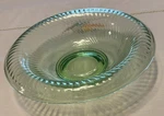 Spiral Optic By Jeannette Green 10 1/2" Rolled Edge Bowl 1927-1930. Fixed Price $17.50.