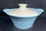 Vtg Oven-proof Usa 1QT. Double Handle Cameron Clay Scandia Turquoise W Lid. Fixed Price $35.00.