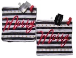 2 Robert Stanley Home Collection Kitchen Pot Holders 8"X8" Merry New (LL/789). Fixed Price $14.00.
